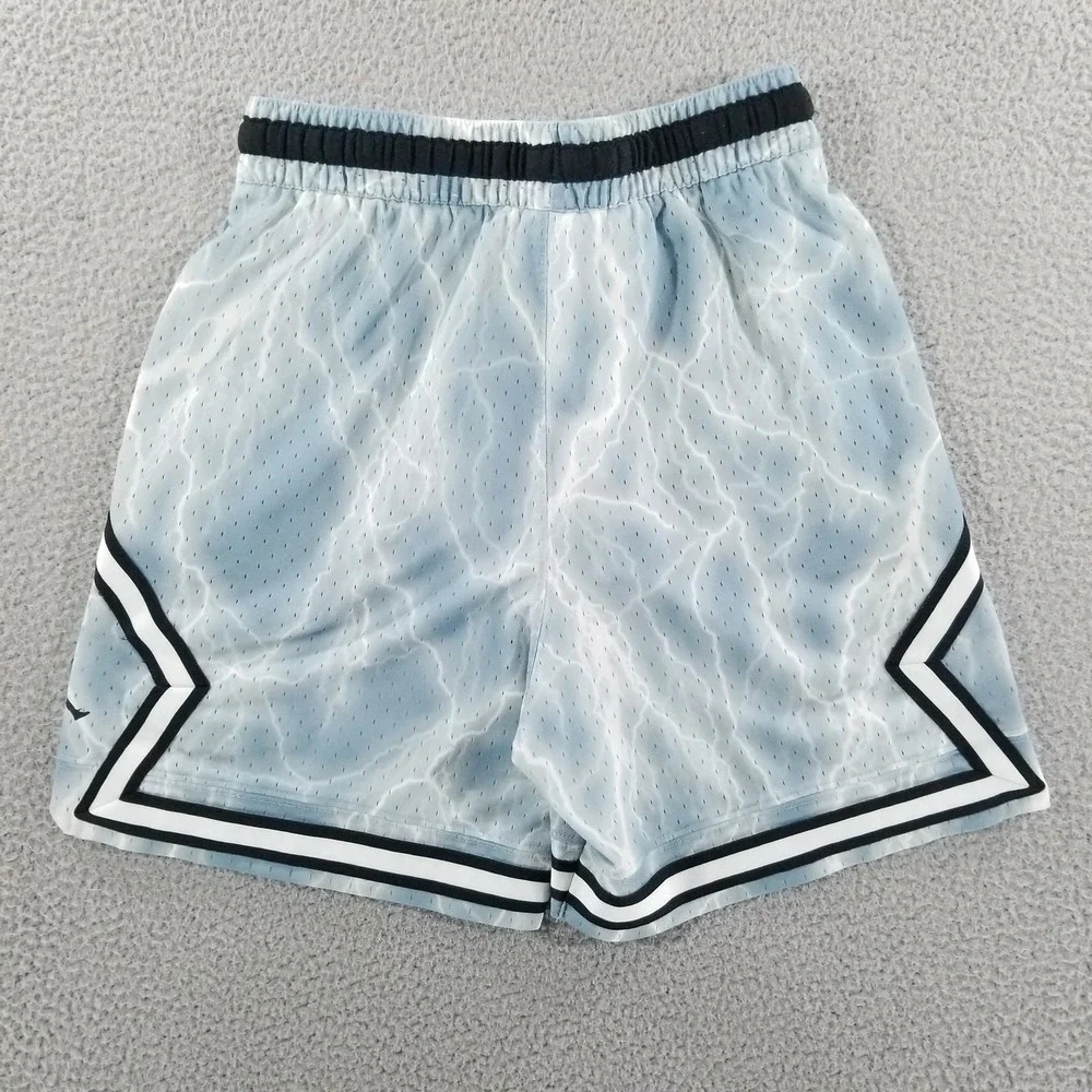 Nike Jordan Shorts Mens Medium Blue Diamond Lightning Basketball Athletic Gym